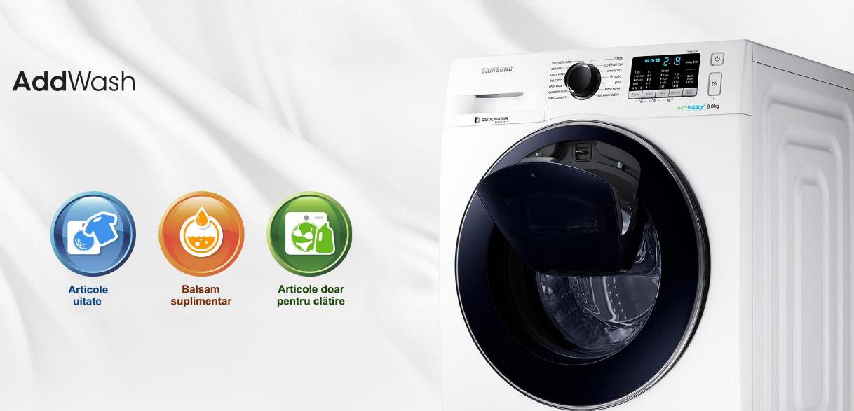Masina de spalat Samsung Eco Bubble WW80K5410UW evoMAG