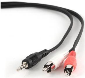 Cablu Audio Gembird 1 x Jack 3.5mm - 2 x RCA, 2.5m