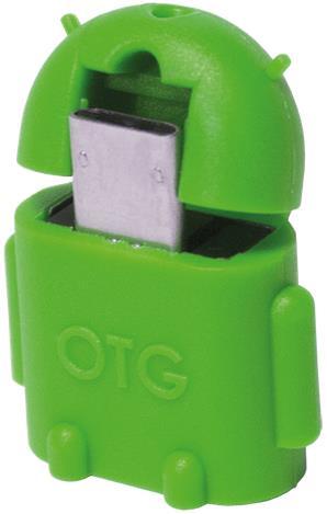 Adaptor OTG LogiLink microUSB - USB (Verde)