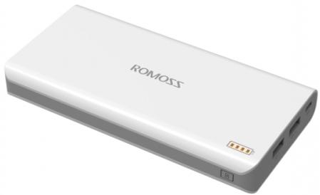 Acumulator extern Romoss Solo6 PH80-402, 16000 mAh, 2 USB, Universal (Alb)