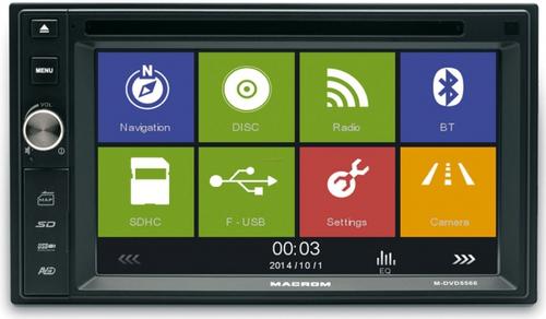 Player DVD auto Macrom M-DVD5566, 4x45W, Touchscreen 6.2inch, USB, Bluetooth, Navigatie GPS title=Player DVD auto Macrom M-DVD5566, 4x45W, Touchscreen 6.2inch, USB, Bluetooth, Navigatie GPS