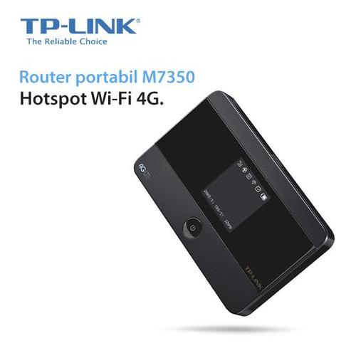 Router Wireless portabil TP-LINK M7350, 3G/4G, 150 Mbps, 1 Antena interna evomag.ro imagine noua idaho.ro