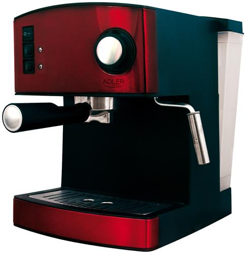 Espressor cafea ADLER AD 4404r, 850W, 1.6l, 15 bar (Rosu-Negru)