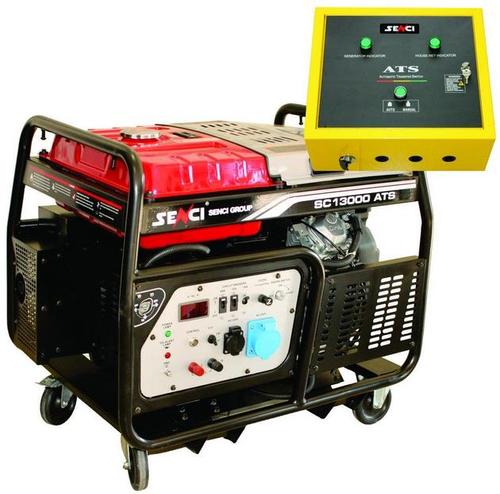 Generator Curent Electric Senci SC13000-ATS, 12000W, 230V, AVR si ATS inclus, Motor benzina, Demaraj electric