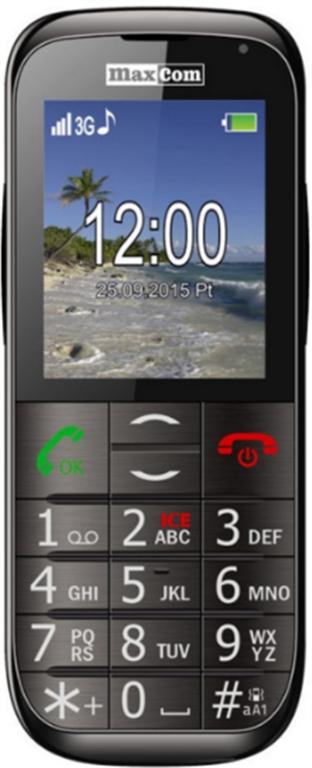 Telefon Mobil Maxcom MM721BB, TFT 2.2inch, 3G (Negru)