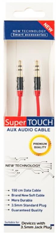 Cablu Audio Super Touch, Jack 3.5mm - Jack 3.5mm, 1,5m (Rosu) imagine 2021