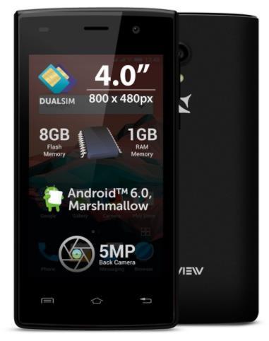 Telefon Mobil Allview A5 Ready, Procesor Quad-Core 1.30GHz, TFT LCD Capacitive touchscreen 4inch, 1GB RAM, 8GB Flash, 5MP, Wi-Fi, Dual Sim, 3G, Android (Negru)