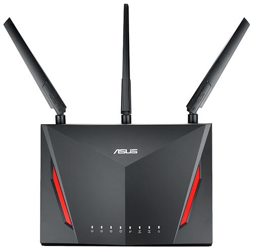 Router Wireless ASUS RT-AC86U, Gigabit, Dual Band, 2900 Mbps, 3 Antene Externe (Negru)