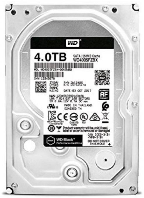 HDD Desktop Western Digital Black, 4TB, SATA III 600, 256 MB Buffer