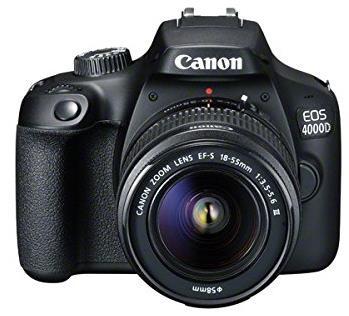 Aparat Foto D-SLR Canon EOS 4000D + EF-S 18-55mm DC III, 18 MP, Ecran 2.7inch LCD, Filmare Full HD (Negru) 18-55mm imagine noua idaho.ro