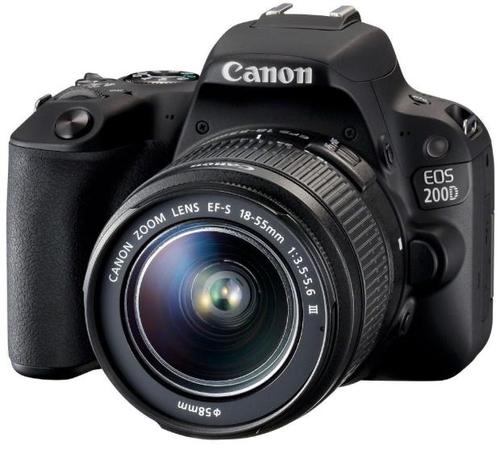 Aparat Foto DSLR Canon EOS 200D, + EF-S 18-55mm DC, 24.2 MP, Full HD, Wi-Fi (Negru)