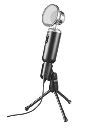 Microfon Birou Trust 21672 (Negru)