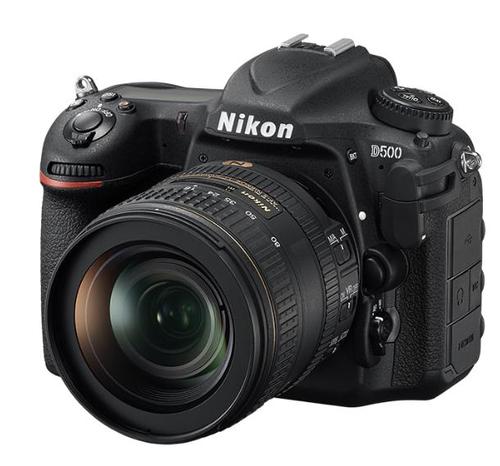 Aparat Foto D-SLR NIKON D500 + Obiectiv AF-S DX NIKKOR 16-80 mm, Filmare Ultra HD 4K, 20.9 MP, Senzor CMOS, WiFi (Negru)