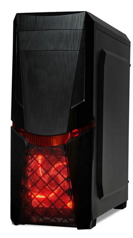 Carcasa I-BOX Orcus X14, MidTower, Iluminare LED Rosu (Negru)