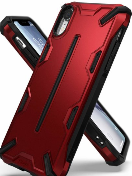 Protectie Spate Ringke Dual X 8809628562585 pentru iPhone Xr (Rosu)