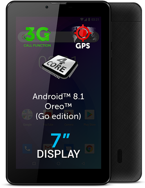 Tableta Allview AX503, Procesor Quad-Core 1.3 GHz, Capacitive touchscreen 7inch, 1GB RAM, 8GB, 2MP, Wi-Fi, 3G, Android (Negru) imagine 2021 Allview