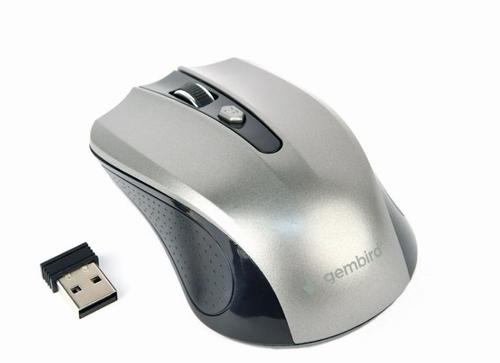Mouse wireless optic Gembird MUSW-4B-04-BG, 1600 DPI, nano USB (Negru/gri)