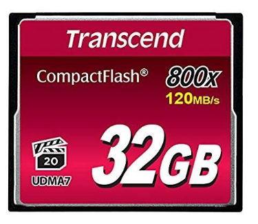 Card de memorie Transcend Compact Flash 800x, 32GB evomag.ro