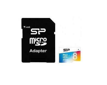 Card memorie Silicon Power MicroSDHC, 8GB, UHS-I + Adaptor microSD