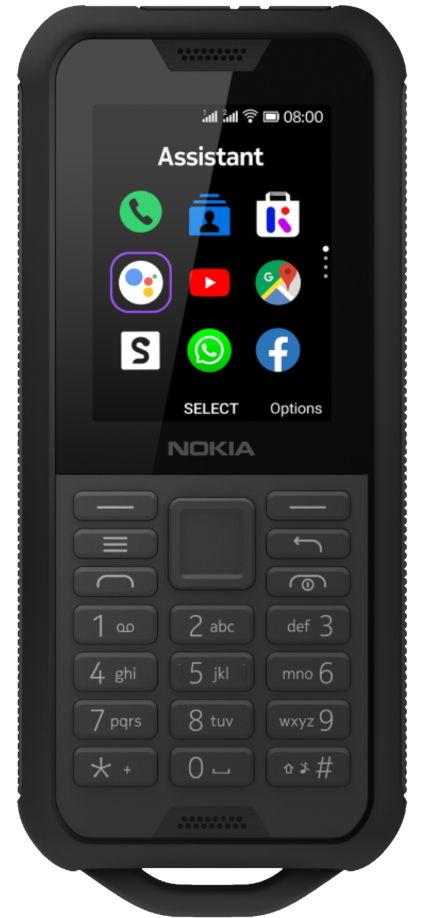 Telefon Mobil Nokia 800 Tough, Procesor Dual-Core 1.1GHz, Ecarn 2.4inch, 512MB RAM, 4GB Flash, Camera 2MP, Wi-Fi, 4G, Dual Sim, Android (Negru)