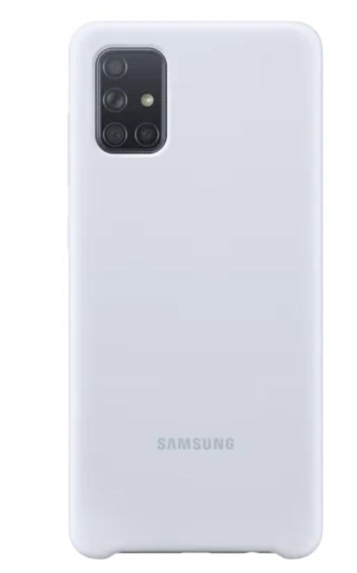 Protectie Spate Silicon Samsung EF-PA715TSEGEU pentru Samsung Galaxy A71 (Argintiu)