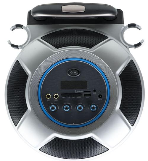 Boxa Portabila PNI FunBox BT108, Bluetooth, 80W, MP3 player, FM, karaoke (Negru/Argintiu)