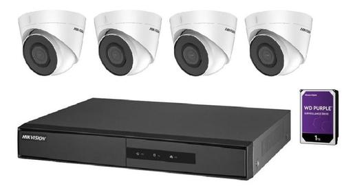 Kit supraveghere video Hikvision IP NK42E2H-1T(WD), 2MP, 4 x camere IP DS-2CD1323G0E-I, 1 x NVR DS-7104NI-Q1/4P/M, 1 x HDD 1TB Western Digital (preinstalat) imagine 2021