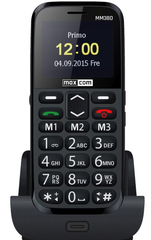 Telefon seniori MaxCom MM38D, Single SIM (Negru)