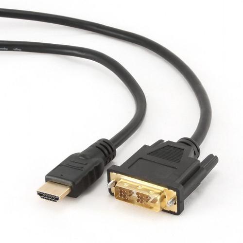 Cablu GEMBIRD CC-HDMI-DVI-7.5MC, HDMI - DVI-D SL, 7.5m, conectori auriti (Negru)