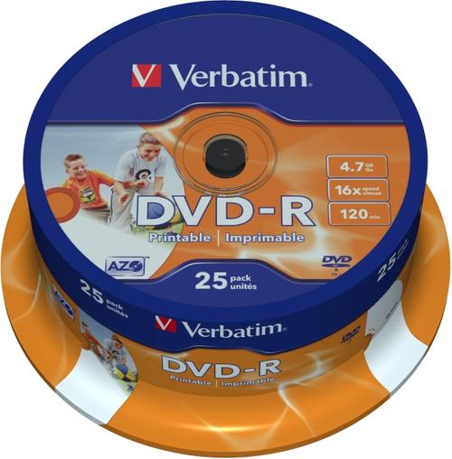 Blank DVD-R, 16X, 4.7GB, Inkjet Printable, 25 buc evomag.ro imagine noua idaho.ro