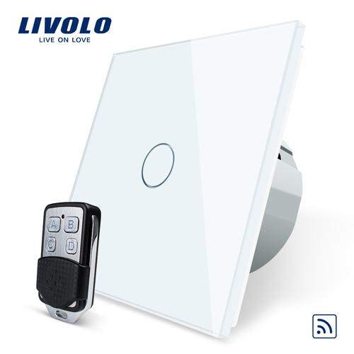 Intrerupator LIVOLO simplu wireless cu touch si telecomanda inclusa (Alb)