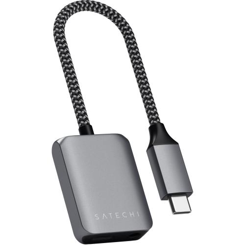 Adaptor Audio Satechi ST-UCAPDAM, USB-C - Jack 3.5mm/USB-C (Gri)