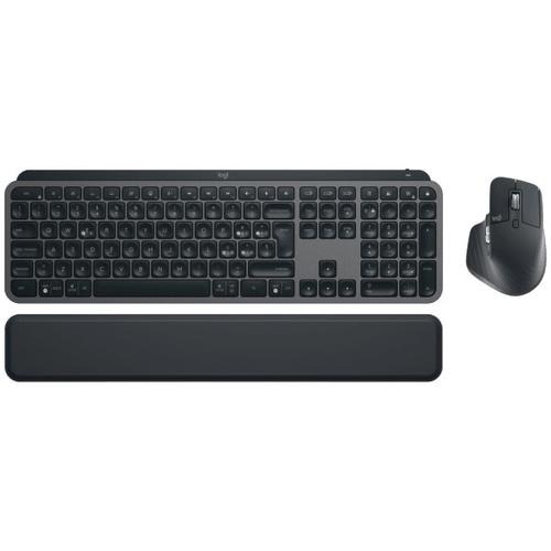 Kit Mouse si Tastatura Wireless Logitech MX Keys S Combo, MX Keys S + MX Master 3S, 2.4GHz&Bluetooh, Silent, USB-C (Negru)