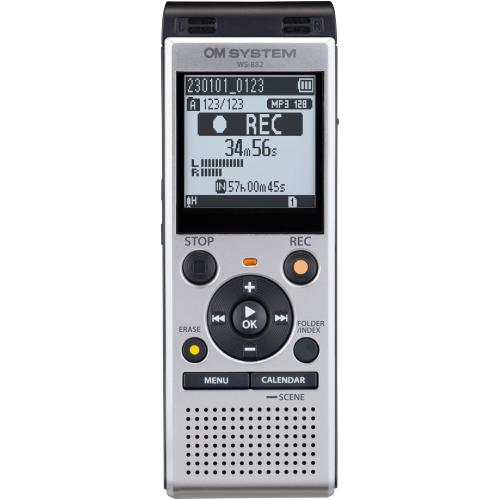 Reportofon stereo Olympus OM System WS-882 (4GB), MP3 (stereo), PCM liniar (mono), Argintiu