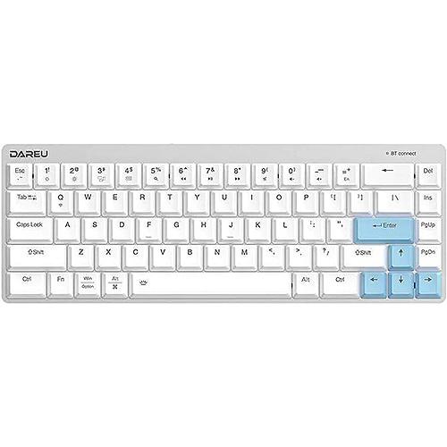Tastatura Mecanica Dareu EK868, Blue Switch, Bluetooth, Layout International (Alb)