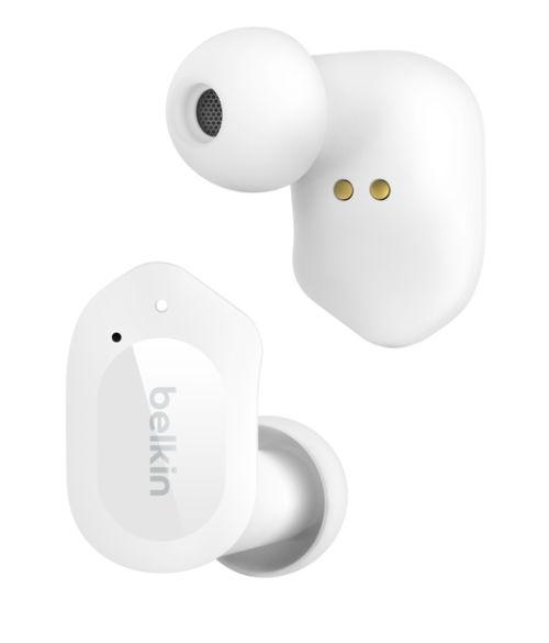 Casti True Wireless Belkin SoundForm Play, Bluetooth, Waterproof IPX5 (Alb)