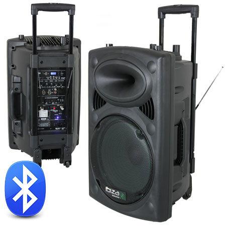 Boxa Portabila Ibiza PORT15VHF-BT , 15inch/38CM, 450W RMS, USB, Bluetooth, 2 microfoane incluse (Negru)