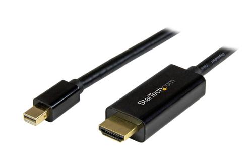 Cablu StarTech MDP2HDMM1MB, Mini DisplayPort, HDMI, Ultra HD, 1m (Negru)