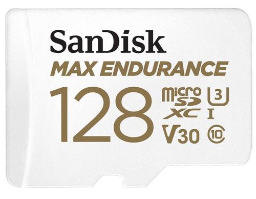 Card de memorie Sandisk MAX Endurance microSDXC, 128GB, Clasa 10, UHS-I U3, Adaptor SD evomag.ro