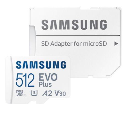 Card memorie Samsung MB-MC512KA/EU EVO Plus (2021), Micro-SDXC, 512GB, UHS-I + Adaptor SD 2021