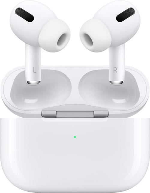 Image of Casti True Wireless Apple AirPods Pro + Magsafe Case, Bluetooth, In-ear, Noise Cancellation, incarcare Wireless (Alb)