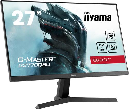 Monitor Gaming Fast IPS LED iiyama 27inch G2770QSU-B1, QHD (2560 x 1440), HDMI, DisplayPort, AMD FreeSync, Boxe, 165 Hz, 0.5 ms (Negru) 