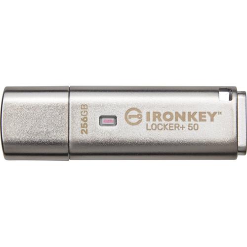 Memorie USB Kingston IronKey Locker+50 256GB USB 3.2 (Argintiu)