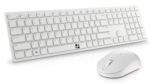 Kit Tastatura si Mouse wireless Dell Pro KM5221W, Layout US Intl (Alb)