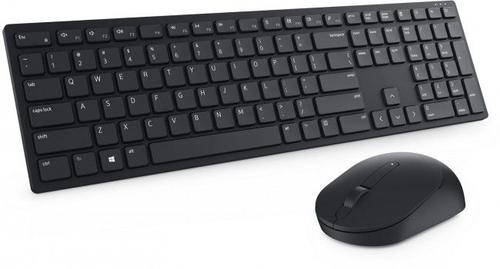 Kit Tastatura si Mouse wireless Dell Pro KM5221W, Layout US Intl, Retail Box (Negru)