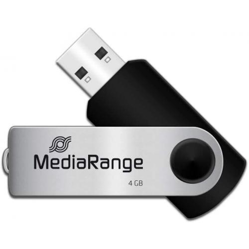 Memorie USB MediaRange MR907, 4GB, USB 2.0 (Negru)