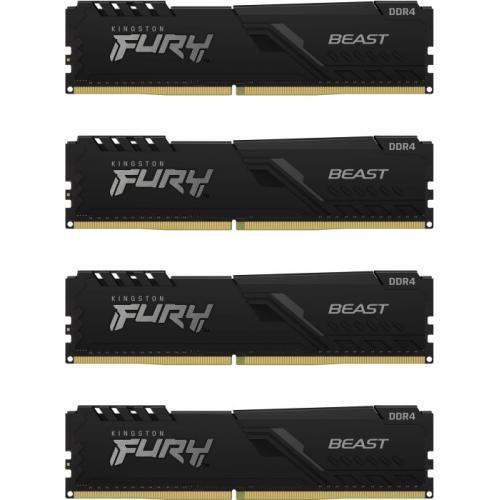 Memorii Kingston FURY Beast 32GB(4x8GB), DDR4-3600Mhz, CL17, Quad Channel