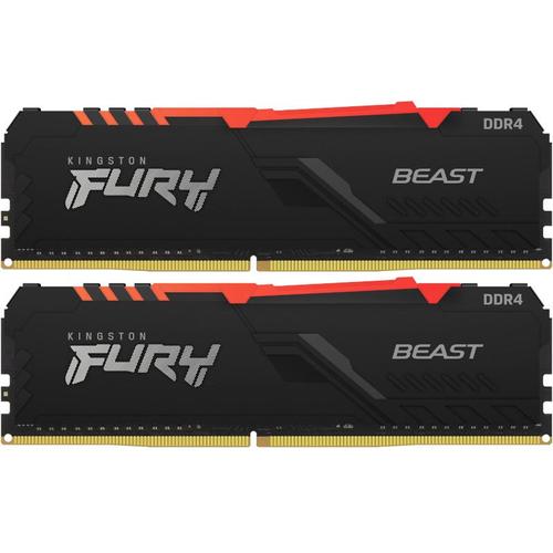 Memorii Kingston FURY Beast RGB 16GB(2x8GB) DDR4 3200MHz CL16 Dual Channel Kit pret