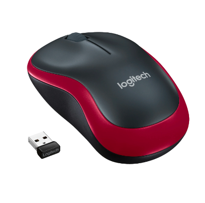Mouse Optic Wireless Logitech M185, USB, 1000 DPI (Rosu) pret
