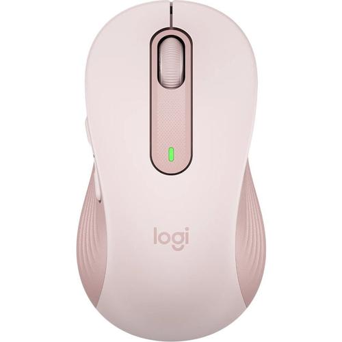 Mouse Wireless Logitech Signature M650 L Left, Bluetooth/USB, recomandat pentru mana stanga (Roz)